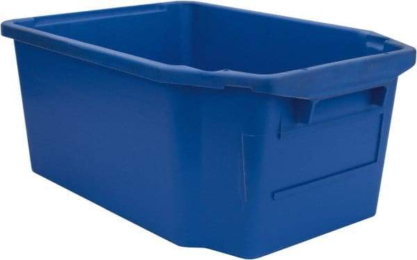 SSI Schaefer - 1.59 Cu Ft, 44 Lb Load Capacity Blue Polypropylene Tote Container - Stacking, Nesting, 23.7" Long x 15.8" Wide x 9.9" High - Caliber Tooling