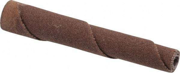 Merit Abrasives - 1/4" Max Roll Diam x 2" OAL, 180 Grit Straight Cartridge Roll - 1/8" Pilot Hole Diam, Very Fine Grade - Caliber Tooling