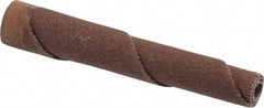 Merit Abrasives - 1/4" Max Roll Diam x 2" OAL, 180 Grit Straight Cartridge Roll - 1/8" Pilot Hole Diam, Very Fine Grade - Caliber Tooling