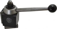 Aloris - 13 to 18 Inch Lathe Swing, Wedge Type Quick Change Tool Post - 5-1/8 Inch Tool Post Height, Series CXA, 1-3/16 to 2-5/16 Inch Centerline Height Range, 6-1/8 Inch Overall Height, 24 Position - Exact Industrial Supply