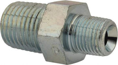 Parker - 1 x 1 Male Thread, Stainless Steel Industrial Pipe Nipple - MNPTF x MNPTF, 5,400 psi - Caliber Tooling