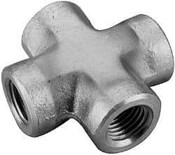 Parker - 1 Female Thread, Zinc Plated Steel Industrial Pipe Female Cross - FNPTF, 1,800 psi - Caliber Tooling