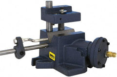 Heinrich - 3/4 to 1-1/2" Vee Capacity, Air Cross Hole Jig - 8-7/8" Long x 7-1/16" Wide x 6-3/4" High, 5/16, 1/2 & 3/4" ID of Furnished Liners - Caliber Tooling