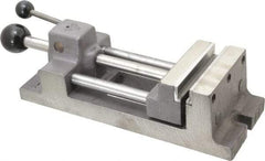 Heinrich - 4-11/16" Jaw Opening Capacity x 1-5/16" Throat Depth, Horizontal Drill Press Vise - 4" Wide Jaw, Stationary Base, Standard Speed - Caliber Tooling