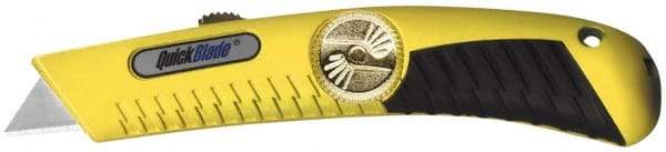 PHC - Retractable Utility Knife - Yellow Metal Handle, 1 Blade Included - Caliber Tooling