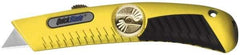 PHC - Retractable Utility Knife - Yellow Metal Handle, 1 Blade Included - Caliber Tooling