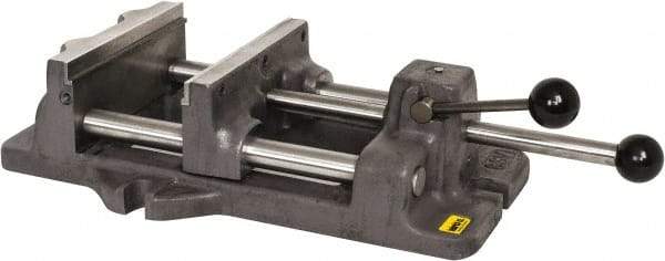 Heinrich - 8-3/16" Jaw Opening Capacity x 2" Throat Depth, Horizontal Drill Press Vise - 8" Wide x 8-3/16" High Jaw, Stationary Base, Standard Speed - Caliber Tooling