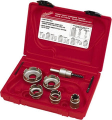 Milwaukee Tool - 7 Piece, 7/8" to 2" Saw Diam, Hole Saw Kit - Caliber Tooling