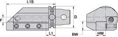 Kennametal - Right Hand Cut, KM63UT Modular Connection, Adapter/Mount Lathe Modular Clamping Unit - Through Coolant, Series STAR Straight Side Mount - Exact Industrial Supply