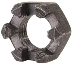 Value Collection - 3/8-24 UNF Grade 2 Steel Slotted Locknut - 9/16" Width Across Flats, 21/64" High, Uncoated - Caliber Tooling