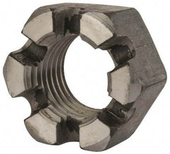 Value Collection - 2 - 4-1/2 UNC Grade 2 Steel Slotted Locknut - 3" Width Across Flats, 1-23/32" High, Uncoated - Caliber Tooling