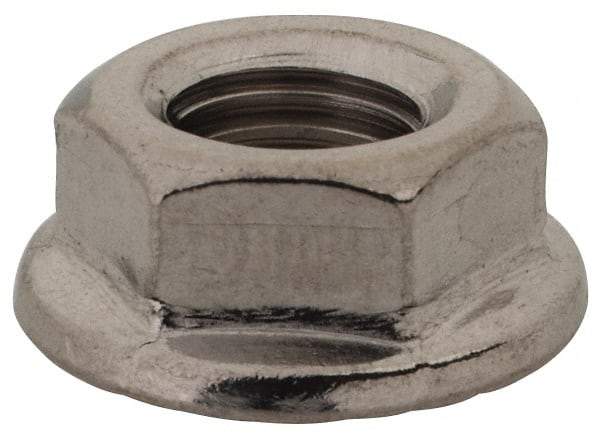 Value Collection - 5/16-24, 0.68" Flange Diam, Serrated Flange Nut - Grade 18-8 Stainless Steel, Uncoated Finish, 0.283" Flange Height - Caliber Tooling