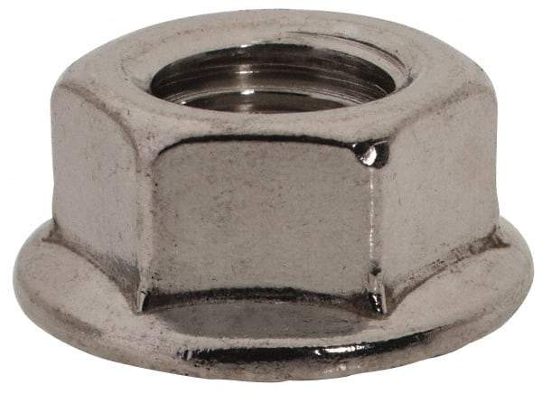 Value Collection - 3/8-24, 3/4" Flange Diam, Serrated Flange Nut - Grade 18-8 Stainless Steel, Uncoated Finish, 0.347" Flange Height - Caliber Tooling