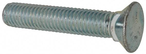 Value Collection - 1/2-13 UNC, 2-3/4" OAL, Steel Plow Bolt - Zinc-Plated Finish, Grade 5 - Caliber Tooling