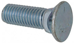 Value Collection - 5/8-11 UNC, 2" OAL, Steel Plow Bolt - Zinc-Plated Finish, Grade 5 - Caliber Tooling