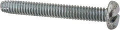 Value Collection - 1/4-20 UNC Thread, 2" Length Under Head, Slotted Drive Steel Thread Cutting Screw - Pan Head, Grade 2, Point Type F, Zinc-Plated Finish - Caliber Tooling