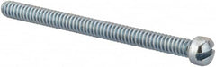 Value Collection - #6-32 UNC, 1-3/4" Length Under Head Slotted Drive Machine Screw - Fillister Head, Grade 2 Steel, Zinc-Plated Finish, Without Washer - Caliber Tooling