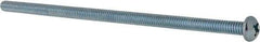 Value Collection - 1/4-20 UNC, 6" Length Under Head Phillips Drive Machine Screw - Round Head, Grade 2 Steel, Zinc-Plated Finish, Without Washer - Caliber Tooling