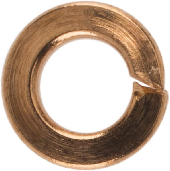 Value Collection - #3, 0.101" ID, 0.025" Thick Split Lock Washer - Silicon Bronze, Uncoated, 0.101" Min ID, 0.107" Max ID, 0.195" Max OD - Caliber Tooling