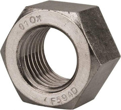 Value Collection - 1-1/4 - 7 UNC Stainless Steel Right Hand Hex Nut - 1-7/8" Across Flats, 1-1/16" High, Uncoated - Caliber Tooling