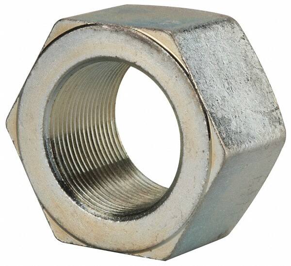 Value Collection - 1-3/4 - 12 UN Steel Right Hand Hex Nut - 2-5/8" Across Flats, 1-1/2" High, Zinc Clear Finish - Caliber Tooling