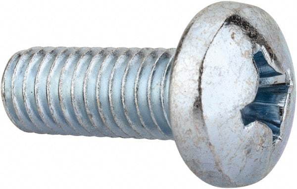 Value Collection - 3/8-16 UNC, 1" Length Under Head Phillips Drive Machine Screw - Pan Head, Grade 2 Steel, Zinc-Plated Finish, Without Washer - Caliber Tooling