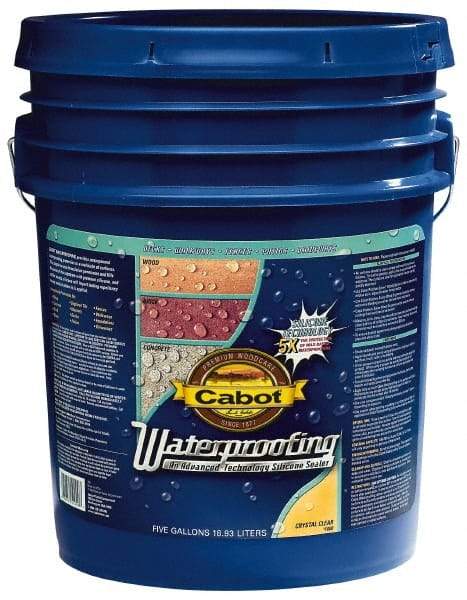 Cabot - 5 Gal Pail Clear Flat Crystal Clear Sealer - 100 to 250 Sq Ft/Gal Coverage, <100 g/L VOC Content - Caliber Tooling