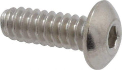 Value Collection - #6-32 UNC Hex Socket Drive, Button Screw - Grade 316 Stainless Steel, Uncoated, 3/8" Length Under Head - Caliber Tooling