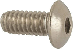 Value Collection - #8-32 UNC Hex Socket Drive, Button Screw - Grade 316 Stainless Steel, Uncoated, 3/8" Length Under Head - Caliber Tooling