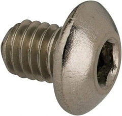 Value Collection - #10-32 UNF Hex Socket Drive, Button Screw - Grade 316 Stainless Steel, Uncoated, 1/4" Length Under Head - Caliber Tooling