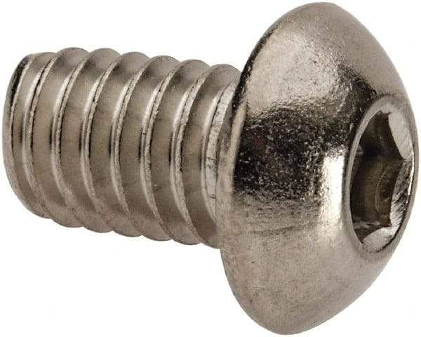 Value Collection - 5/16-18 UNC Hex Socket Drive, Button Screw - Grade 316 Stainless Steel, Uncoated, 1/2" Length Under Head - Caliber Tooling