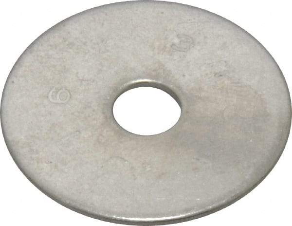 Value Collection - 1/4" Screw, Grade 316 Stainless Steel Fender Flat Washer - 1/4" ID x 1-1/4" OD, 0.057" Thick, Plain Finish - Caliber Tooling