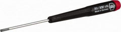 Wiha - 3/32" Precision Miniature Hex Driver - 2-23/64" Bade Length, Tapered Handle, 6-3/4" OAL - Caliber Tooling