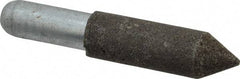 Grier Abrasives - 5/8" Diam 150 Grit 60° Included Angle Center Lap - Aluminum Oxide, Very Fine Grade, Extra Hard Density, Shank Mounted - Caliber Tooling