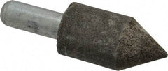 Grier Abrasives - 1" Diam 150 Grit 60° Included Angle Center Lap - Aluminum Oxide, Very Fine Grade, Extra Hard Density, Shank Mounted - Caliber Tooling