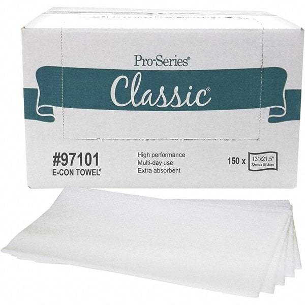 PRO-SOURCE - 1/4 Fold Food Service Wipes - Box, 21-1/2" x 13" Sheet Size, White - Caliber Tooling