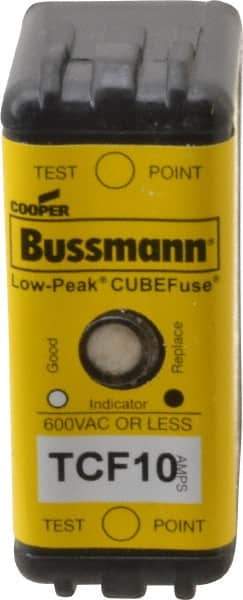 Cooper Bussmann - 300 VDC, 600 VAC, 10 Amp, Time Delay General Purpose Fuse - Plug-in Mount, 1-7/8" OAL, 100 at DC, 200 (CSA RMS), 300 (UL RMS) kA Rating - Caliber Tooling