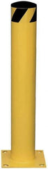 Vestil - 5-1/2 Inch Diameter, 36 Inch High, Yellow Steel Bollard - 8 Inch Long x 8 Inch Wide Mounting Plate, 57 Lbs. - Caliber Tooling