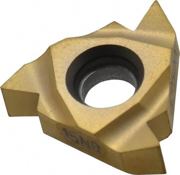 Seco - 16NR Internal Right Hand 8 NPT Laydown Threading Insert - Grade CP500, TiAlN/TiN Coated Carbide - Caliber Tooling