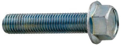 Value Collection - 1/2-13 UNC, 1-1/2" Length Under Head, Hex Drive Flange Bolt - 1-1/2" Thread Length, Grade 2 Steel, Serrated Flange, Zinc-Plated Finish - Caliber Tooling