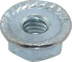 Value Collection - #8-32, 15/32" Flange Diam, Serrated Flange Nut - Grade Grade 2 Steel, Zinc-Plated Finish, 0.203" Flange Height - Caliber Tooling