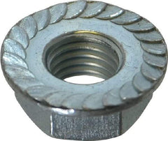 Value Collection - 5/16-24, 0.68" Flange Diam, Serrated Flange Nut - Grade Grade 2 Steel, Zinc-Plated Finish, 0.283" Flange Height - Caliber Tooling