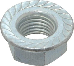 Value Collection - 3/8-24, 3/4" Flange Diam, Serrated Flange Nut - Grade Grade 2 Steel, Zinc-Plated Finish, 0.347" Flange Height - Caliber Tooling