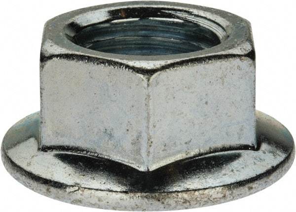 Value Collection - 7/8-9, 1.682" Flange Diam, Serrated Flange Nut - Grade Grade 2 Steel, Zinc-Plated Finish, 1.513" Flange Height - Caliber Tooling