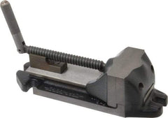 Cardinal Tool - 3" Jaw Opening Capacity x 1-1/2" Throat Depth, Horizontal Drill Press Vise - 3" Wide Jaw, Stationary Base, Rapid Action, 9" OAL x 2-9/16" Overall Height, Steel - Caliber Tooling