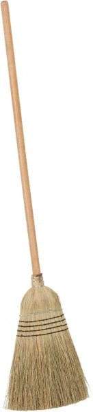 PRO-SOURCE - 60" OAL Corn Bristle Broom - Wood Handle - Caliber Tooling