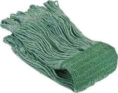 PRO-SOURCE - 5" Green Head Band, Small Blended Fiber Loop End Mop Head - 4 Ply, Clamp Jaw Connection, Use for General Purpose - Caliber Tooling