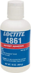 Loctite - 1 Lb Bottle Clear Instant Adhesive - Series 4861, 20 sec Fixture Time, 24 hr Full Cure Time, Bonds to Metal & Plastic - Caliber Tooling