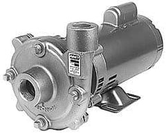 American Machine & Tool - 115/230 Volt, 1 Phase, 1/2 HP, Cast Iron Straight Pump - 1-1/4 Inch Inlet, 1 Inch Outlet, 86 Max Head psi, Bronze Impeller - Caliber Tooling