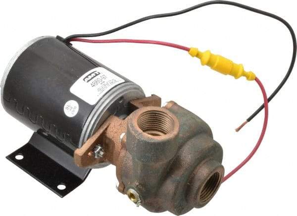 American Machine & Tool - 12 Volt, 1/8 hp, 3/4 Inlet, Bronze Utility Pump - 12.5 Max Head Pressure, 3/4 Inch Outlet - Caliber Tooling